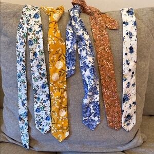 Floral Patterned Ties Set
